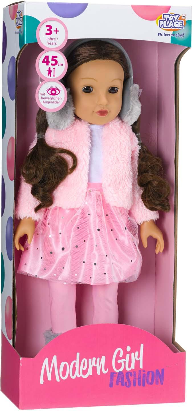 Modern Girl Puppe Brunette Glitzer, 45 cm