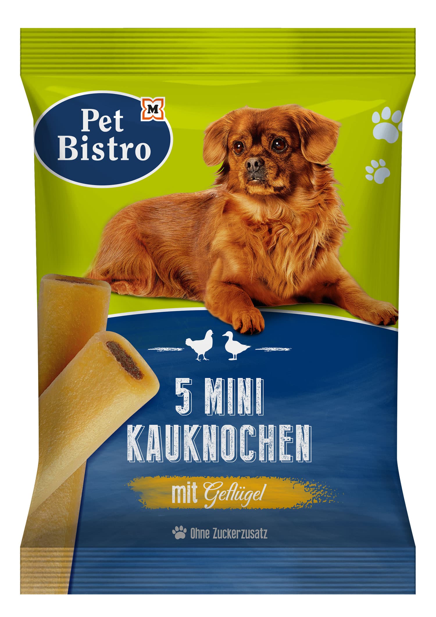 Pet Bistro Hundesnack Mini Kauknochen mit Geflügel