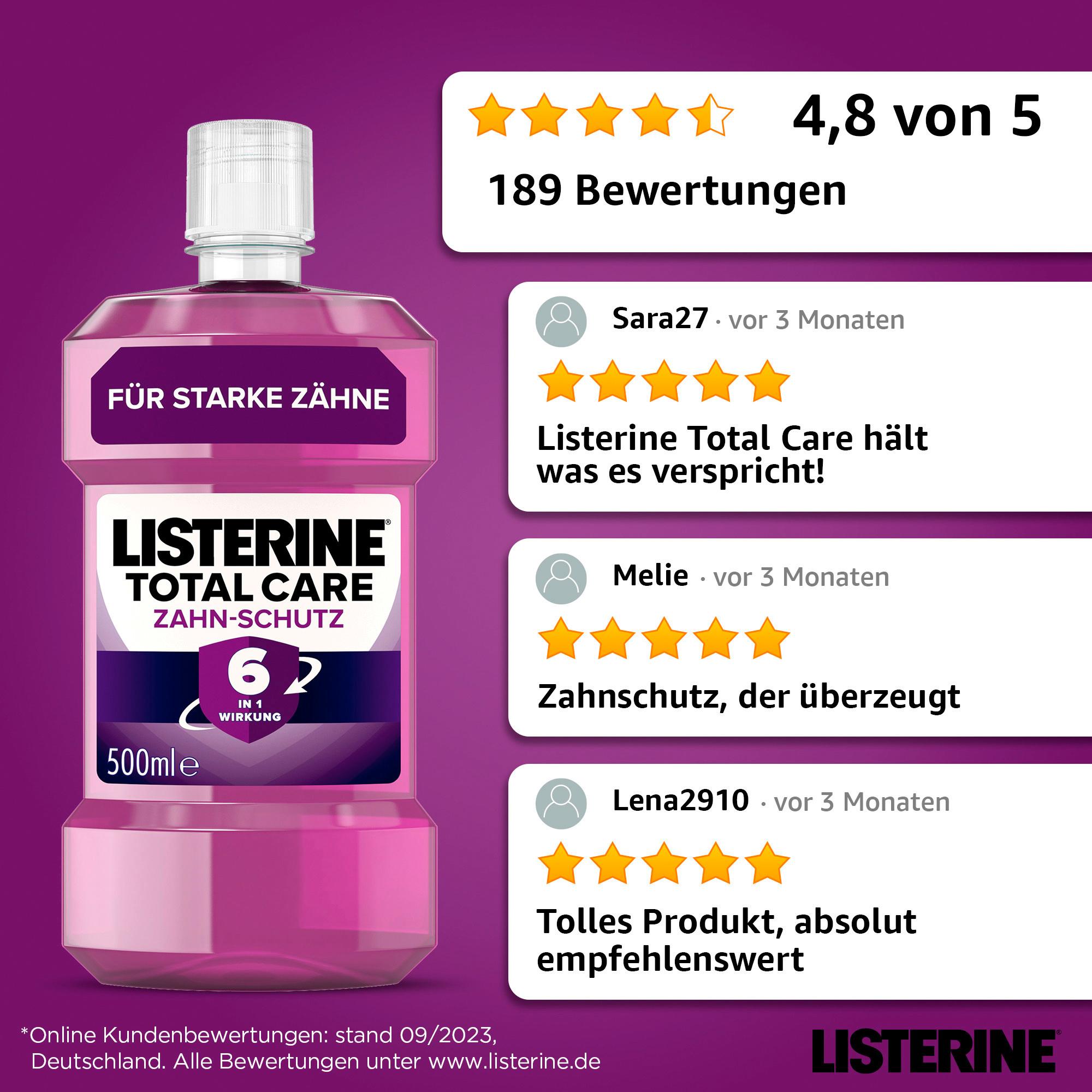 Produktbild Listerine Mundspülung Total Care Zahn-Schutz 5 von 6