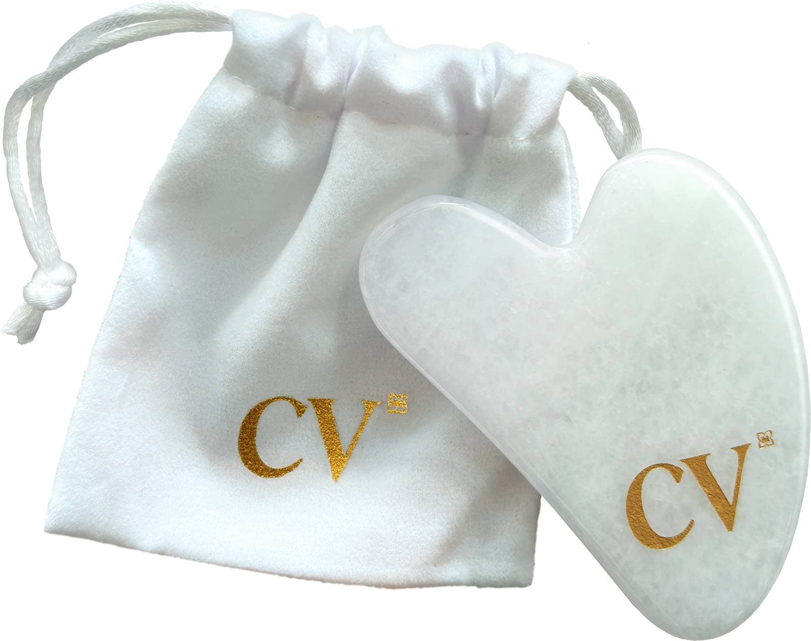 Produktbild CV White Jade Gua Sha Massagestein 2 von 2