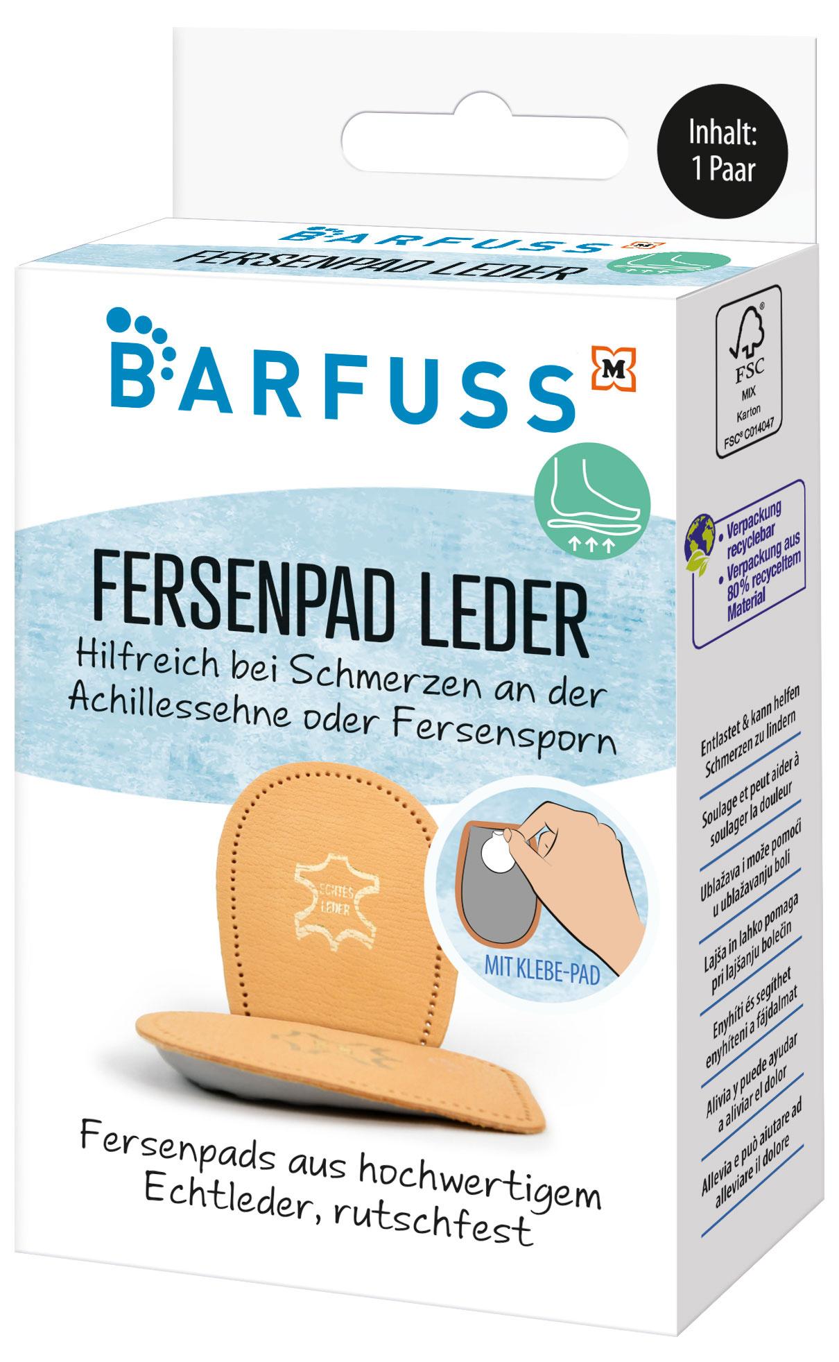 BARFUSS Fersenpad Leder