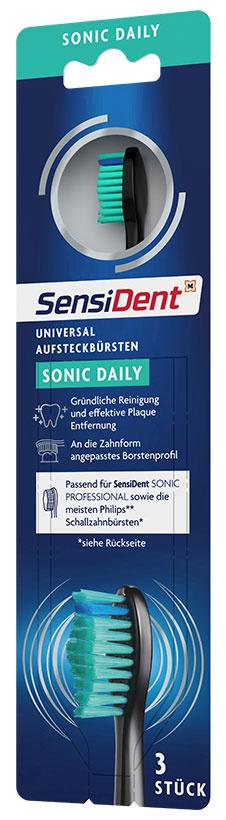 Produktbild SensiDent Aufsteckbürsten Sonic Daily black 2 von 2