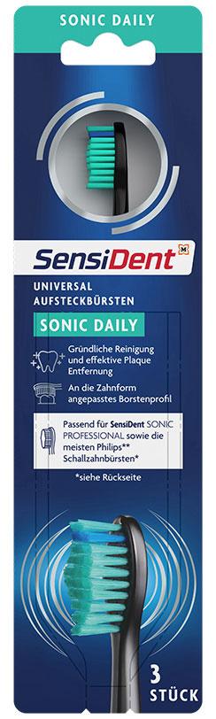 SensiDent Aufsteckbürsten Sonic Daily black