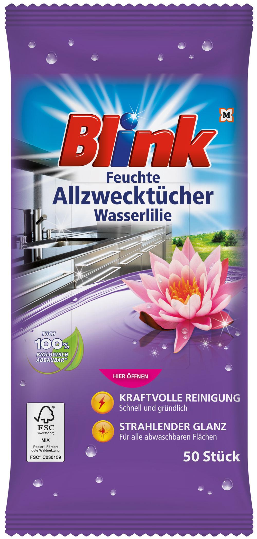 Blink Feuchte Allzwecktücher Wasserlilie