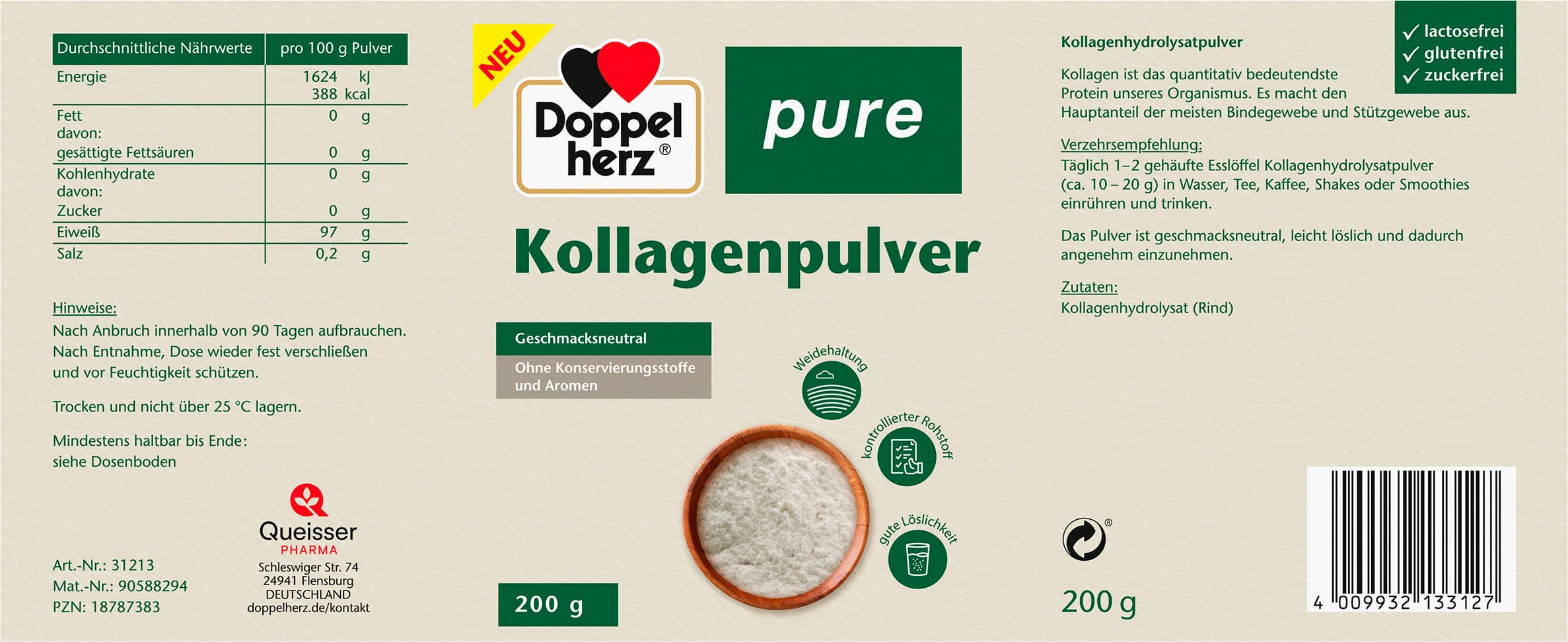 Produktbild Doppelherz pure Kollagenpulver 2 von 2