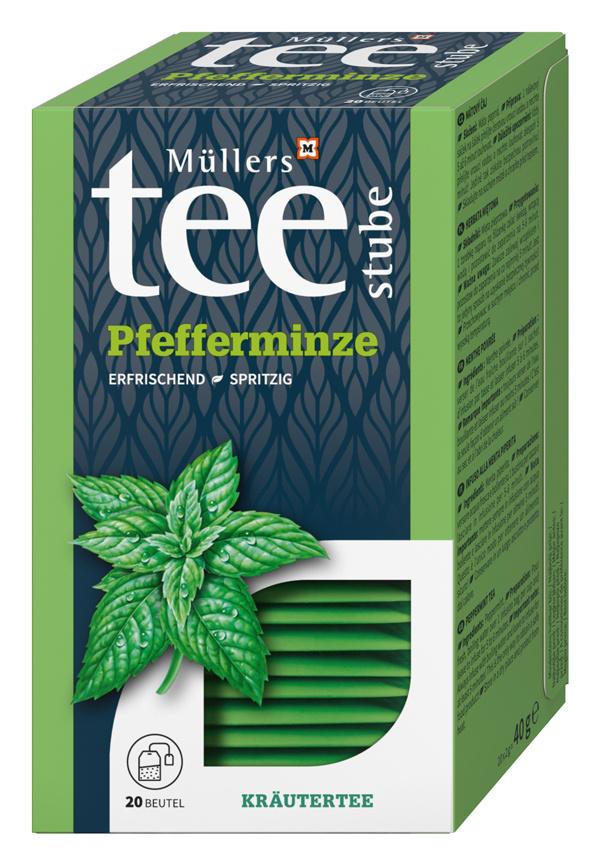 Müllers Teestube Pfefferminze Kräutertee Aufguss