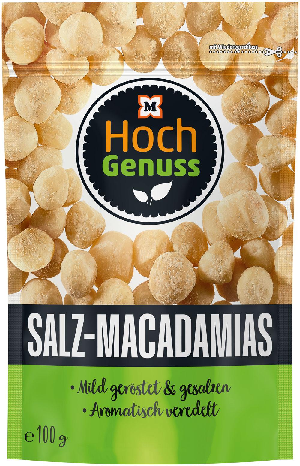 Hochgenuss Macadamias gesalzen