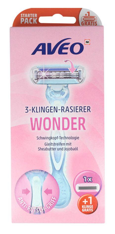 AVEO 3 Klingen Damen Rasierer Wonder  +1 Klinge gratis