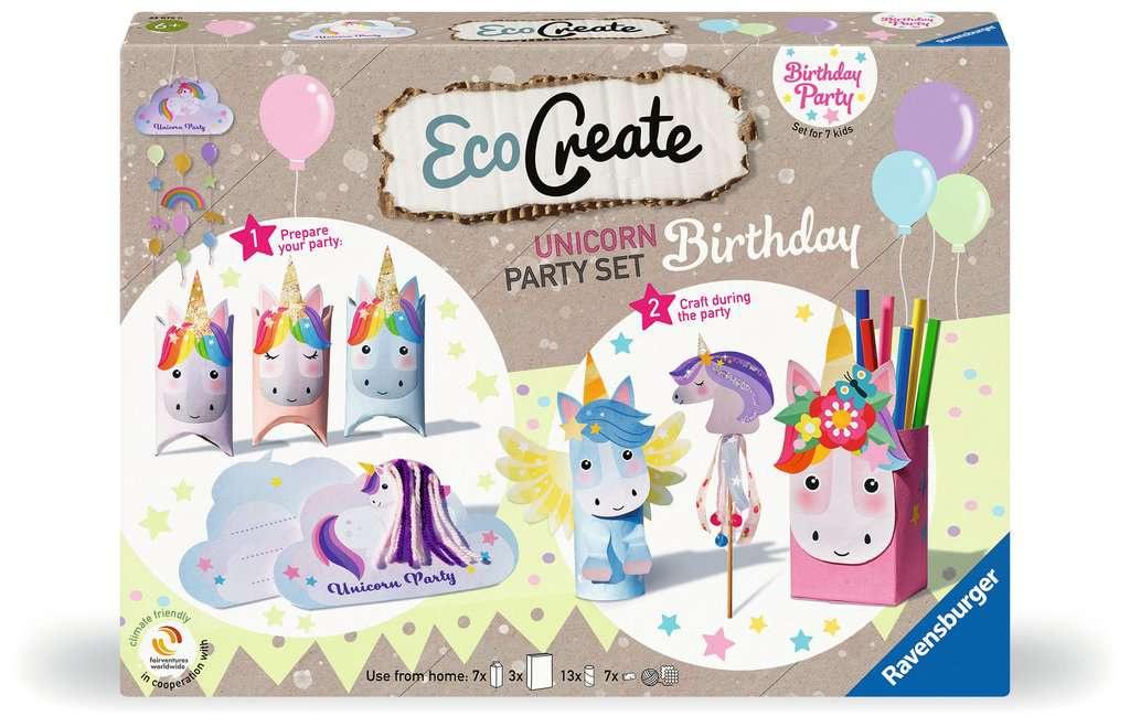 Ravensburger Beschäftigung - EcoCreate 23675 – Celebrate your Unicorn Birthday – Kinder ab 6 Jahren