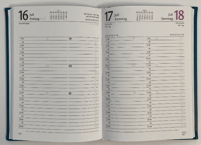 Kalender-Buch 2027 A6  VIVELLA PETROL