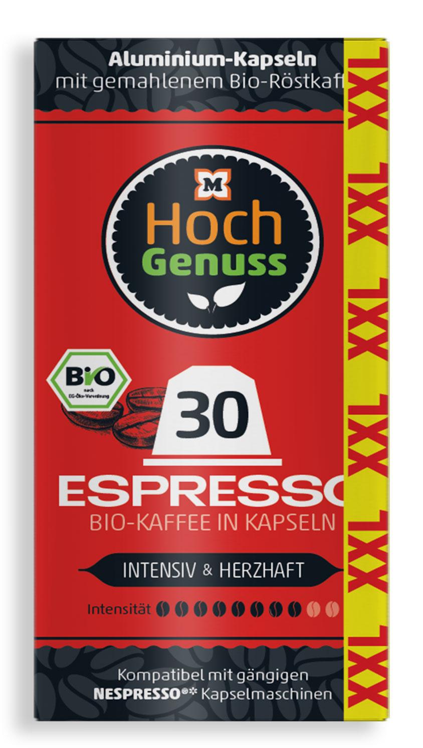 Hochgenuss Bio Kaffee Espresso