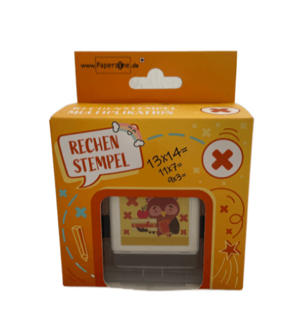 PAPERZONE Rechenstempel Multi 2 Rollen variabel einstellbar 3cm x 5cm x 4,5cm