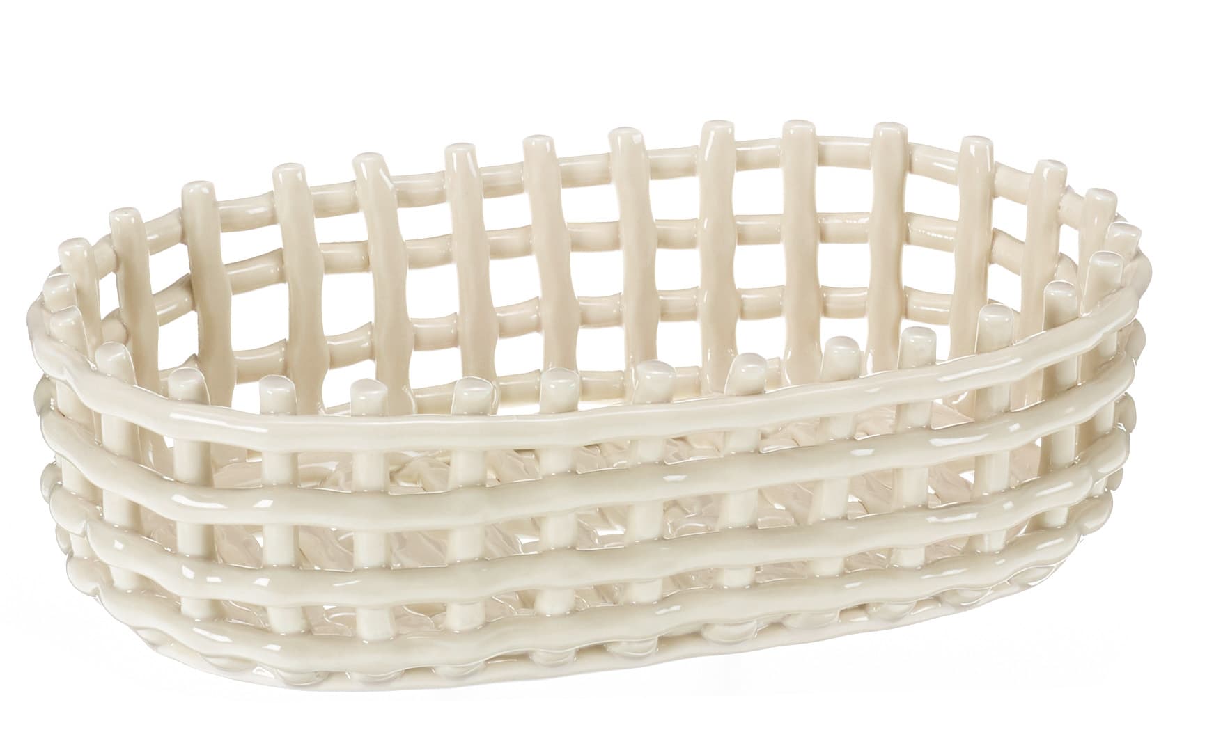 TRENDSHOP Keramikkorb oval