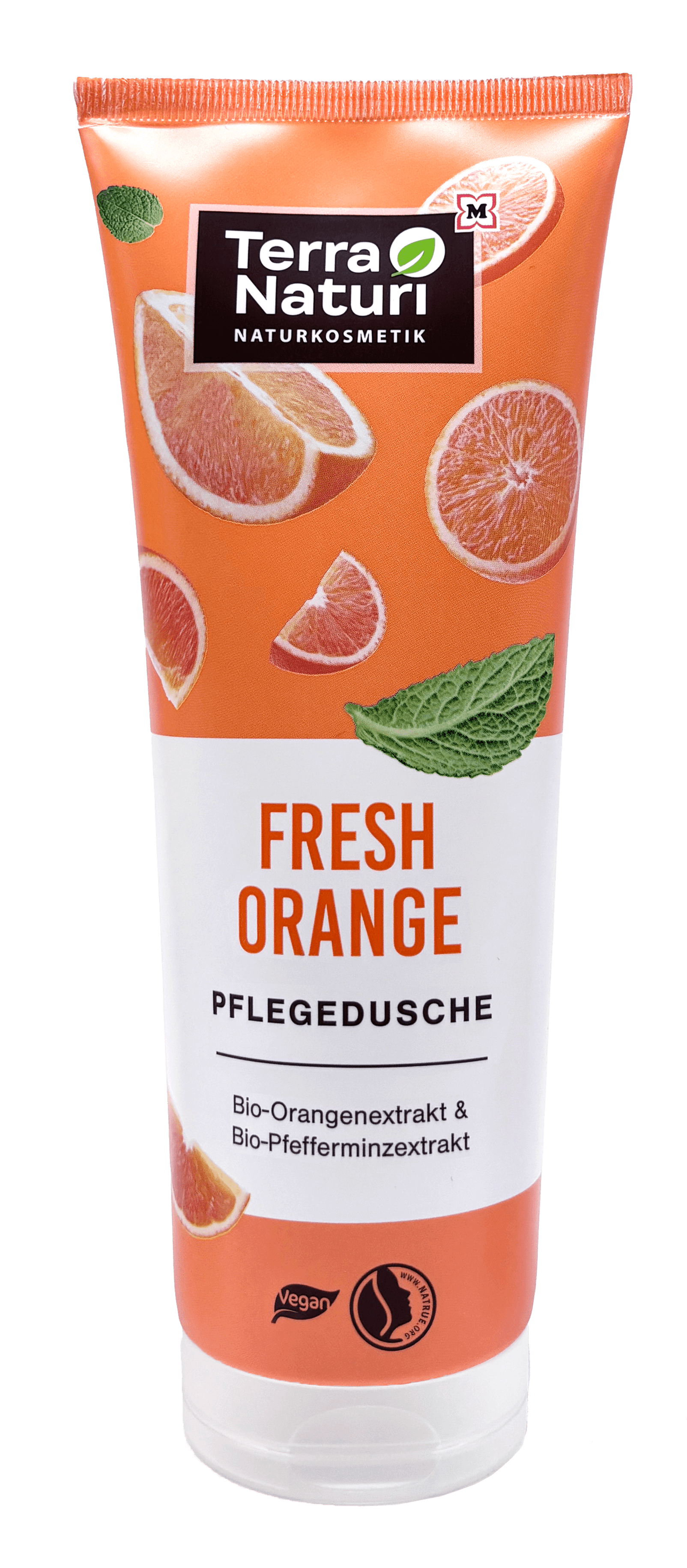 Terra Naturi Fresh Orange Pflegedusche Bio-Orangenextrakt & Bio-Pfefferminzextrakt