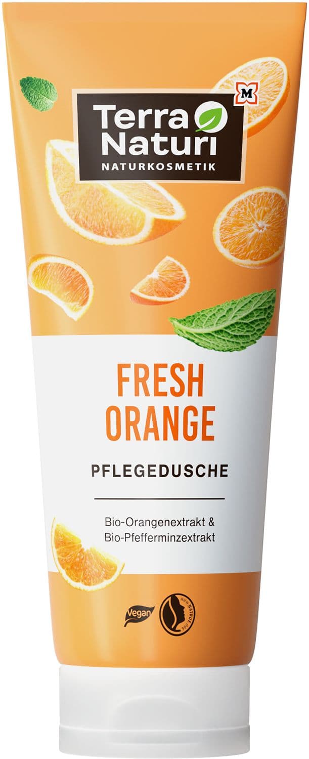 Terra Naturi Fresh Orange Pflegedusche Bio-Orangenextrakt & Bio-Pfefferminzextrakt