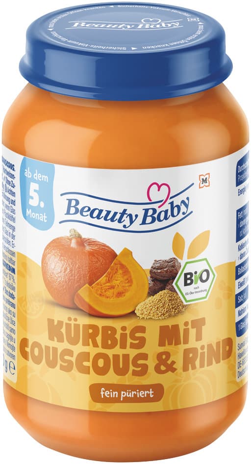 Beauty Baby Bio Kürbis mit Couscous & Rind