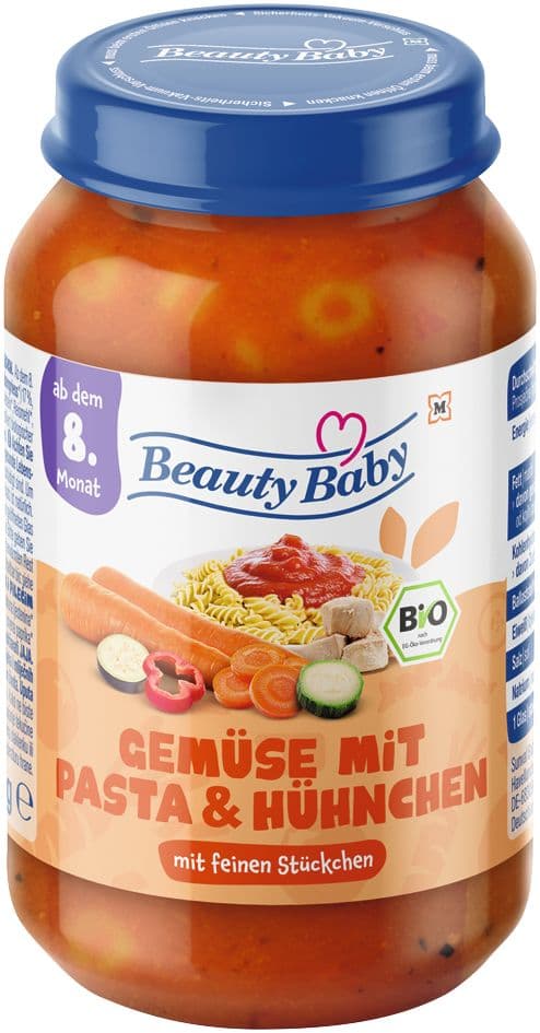 Beauty Baby Bio Gemüse mit Pasta & Hühnchen