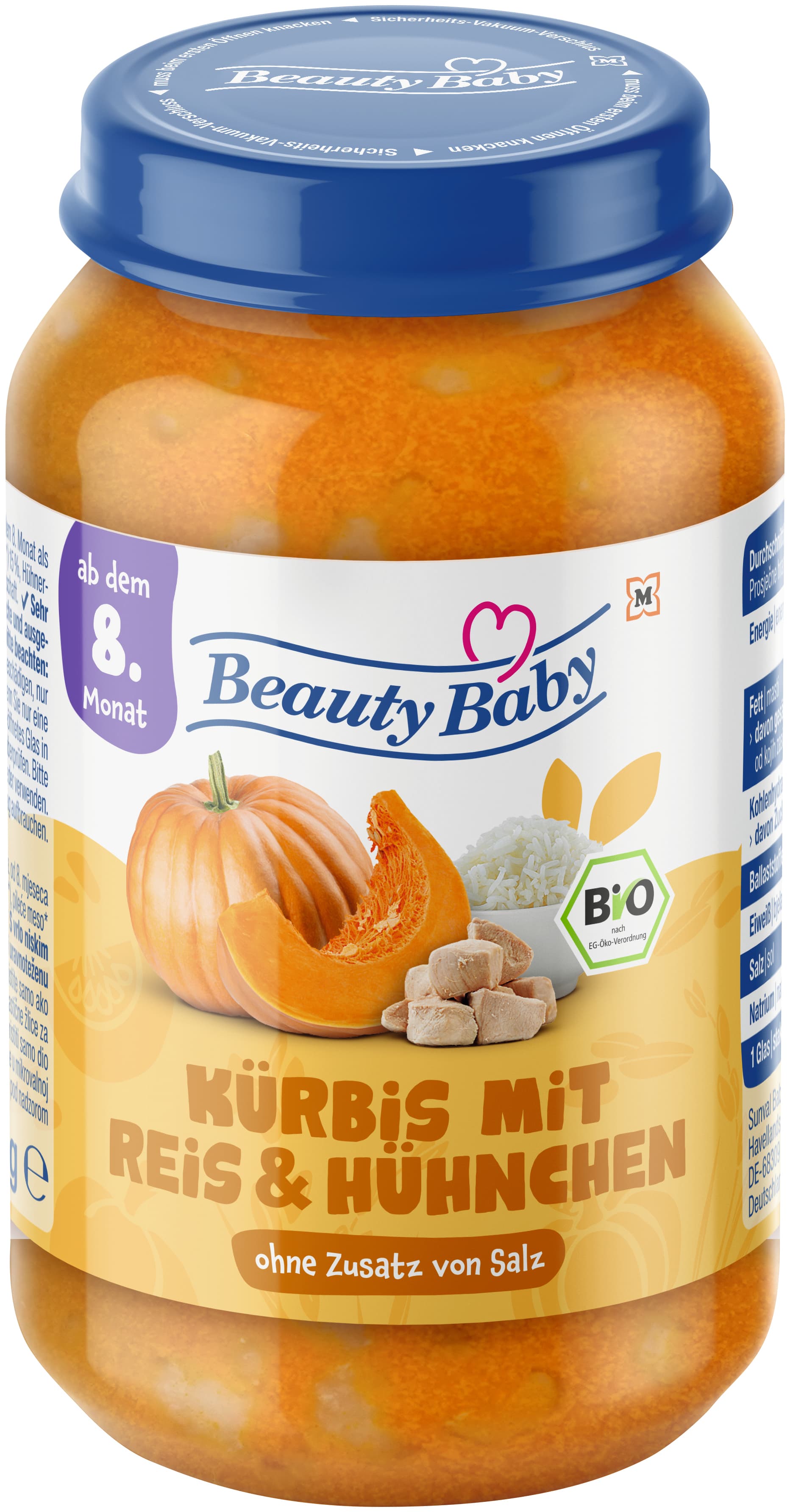 Beauty Baby Bio Kürbis mit Reis & Hühnchen