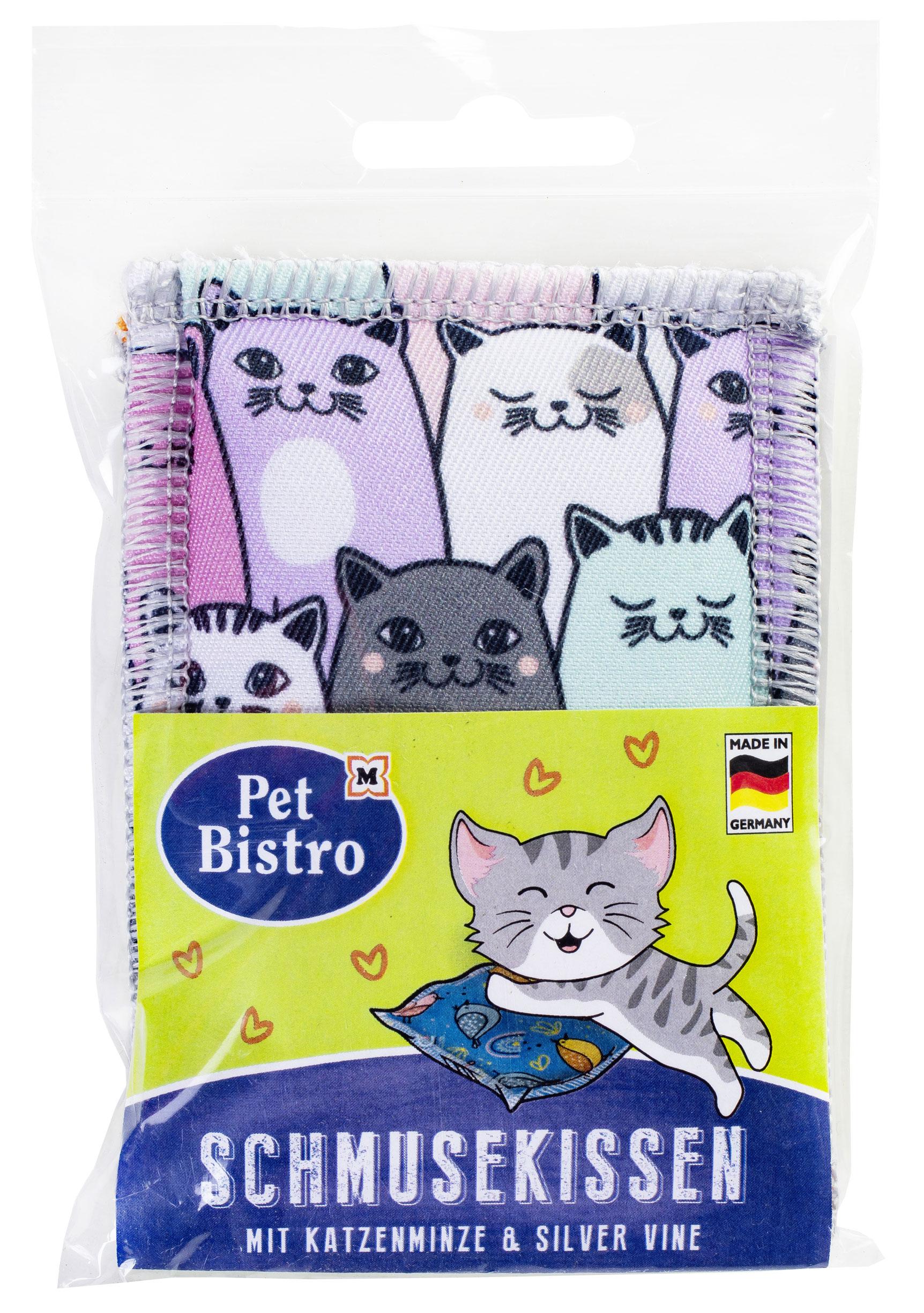 Pet Bistro Katzenzubehör Schmusekissen mit Katzenminze + Silver Vine