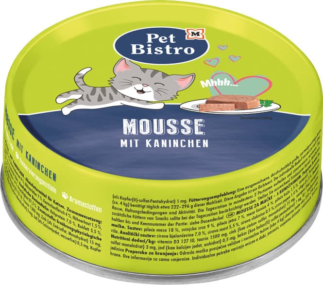 Pet Bistro Katzennassfutter Mousse mit Kaninchen