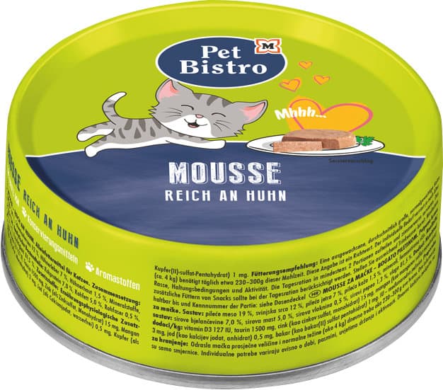 Pet Bistro Katzennassfutter Mousse mit Huhn