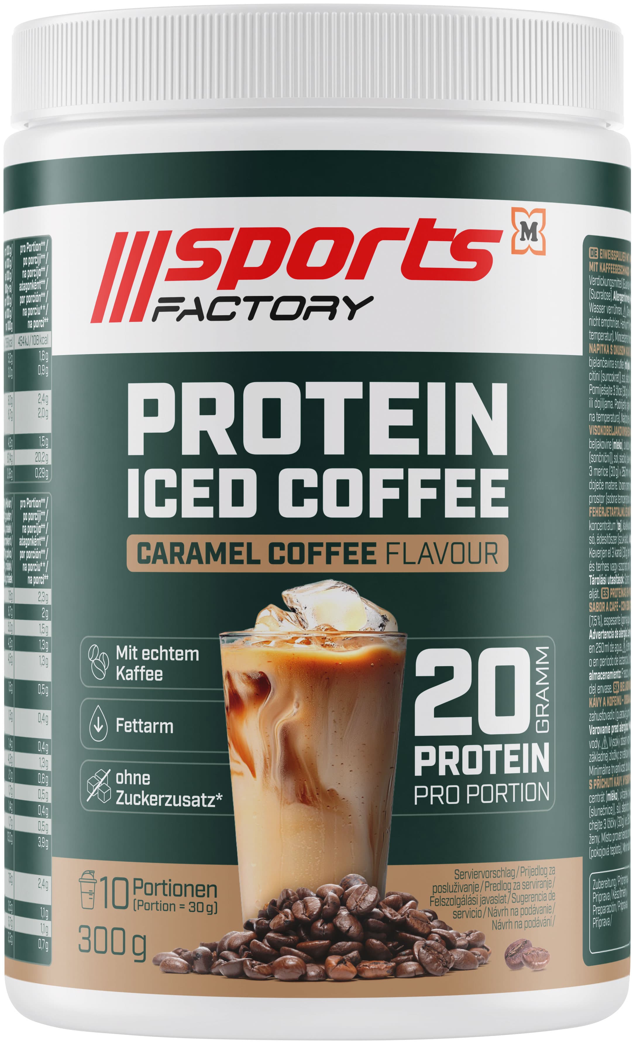 SPORTS FACTORY Protein Iced Coffee Caramel Coffee 