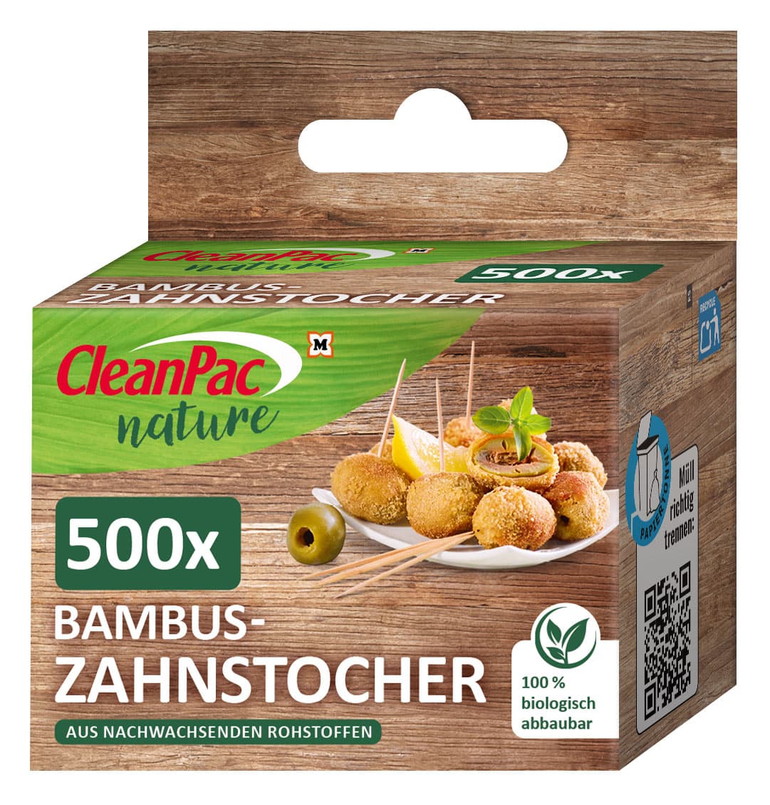 CleanPac nature Zahnstocher aus Bambus