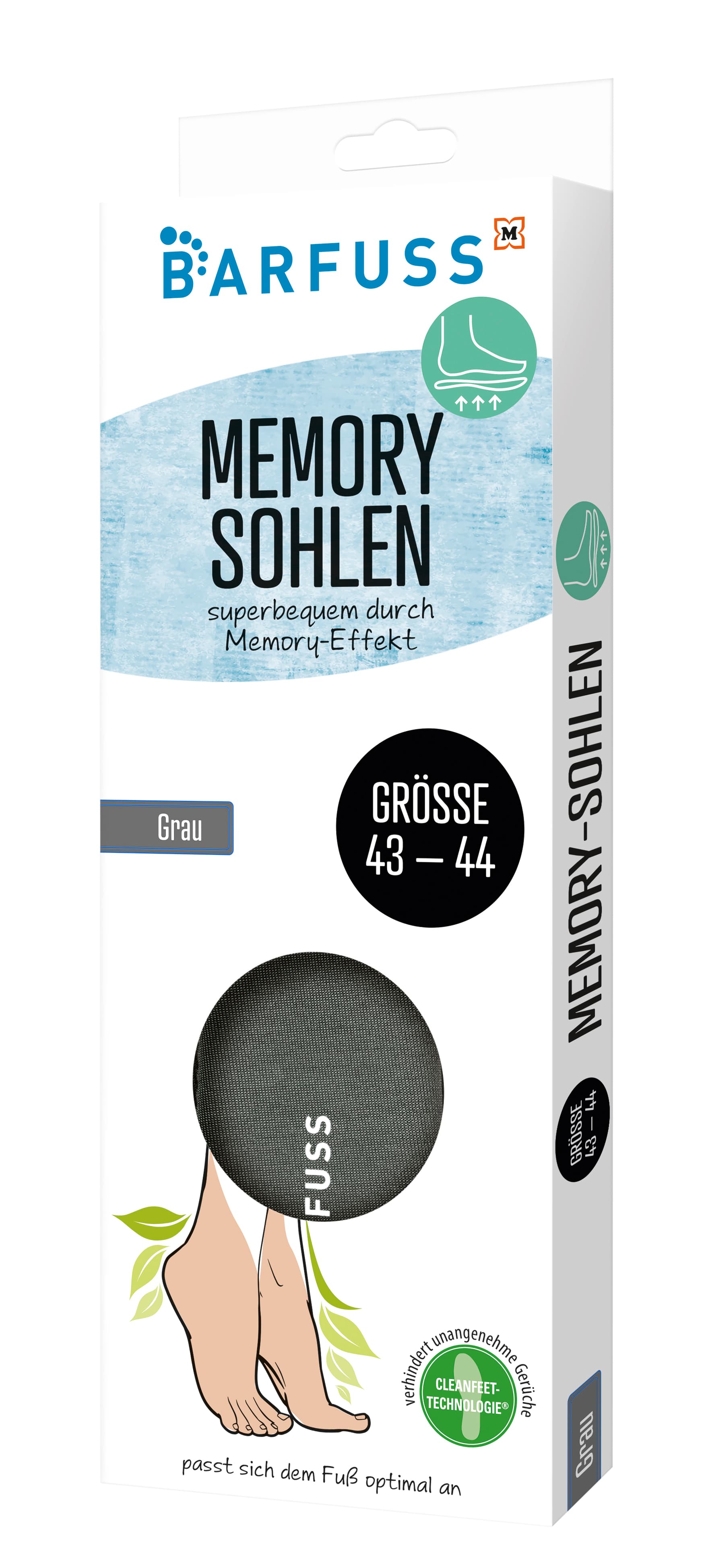 BARFUSS Memory Einlegesohle