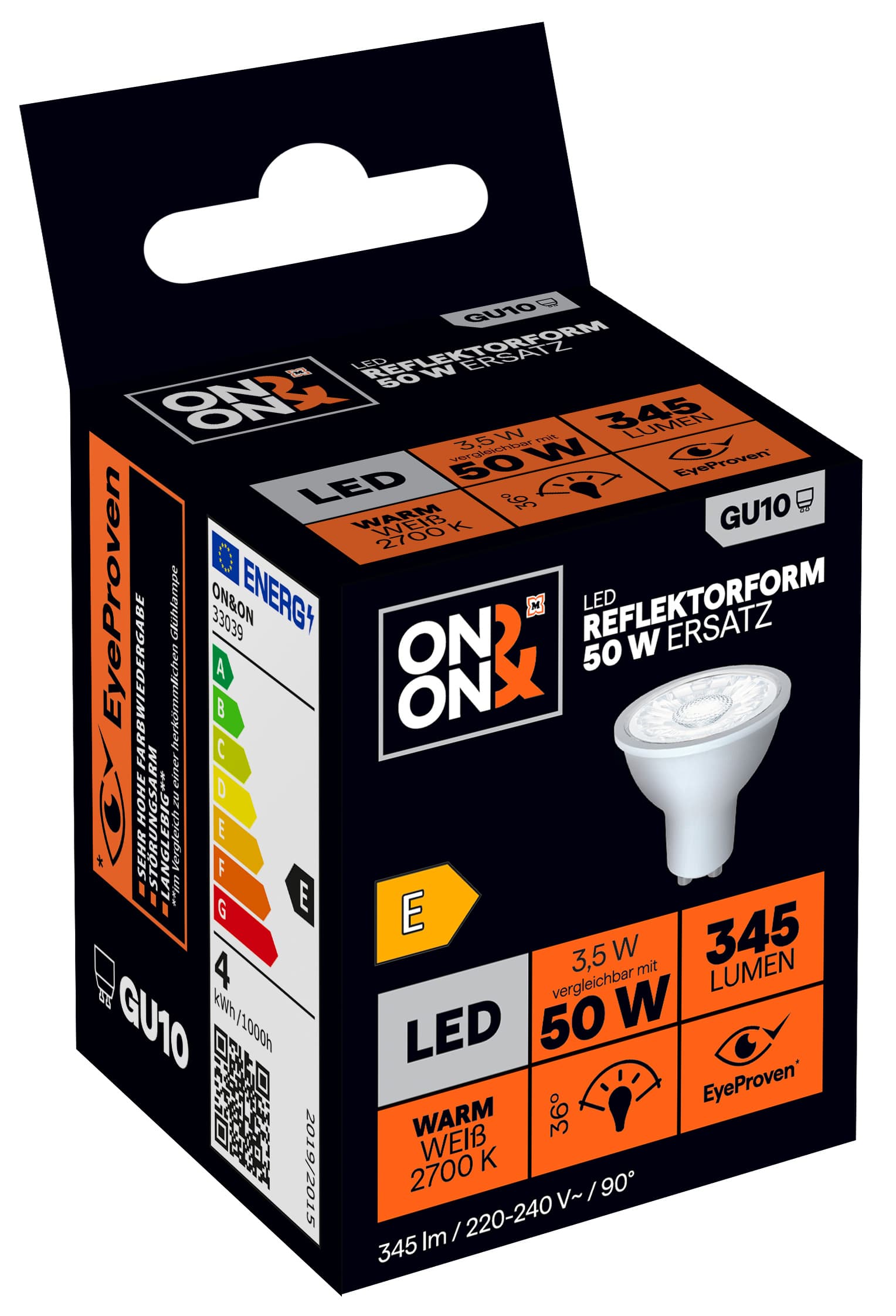 ON&ON LED-Lampe SMD Reflektor GU10 50 Watt