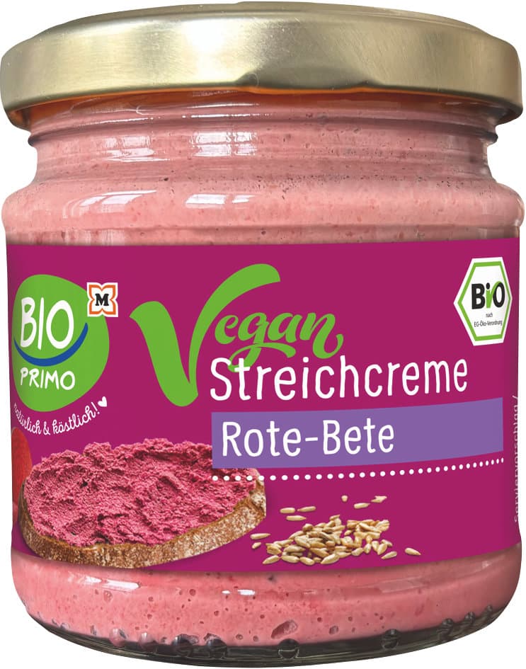 BIO PRIMO Bio Vegane Streichcreme Rote Bete