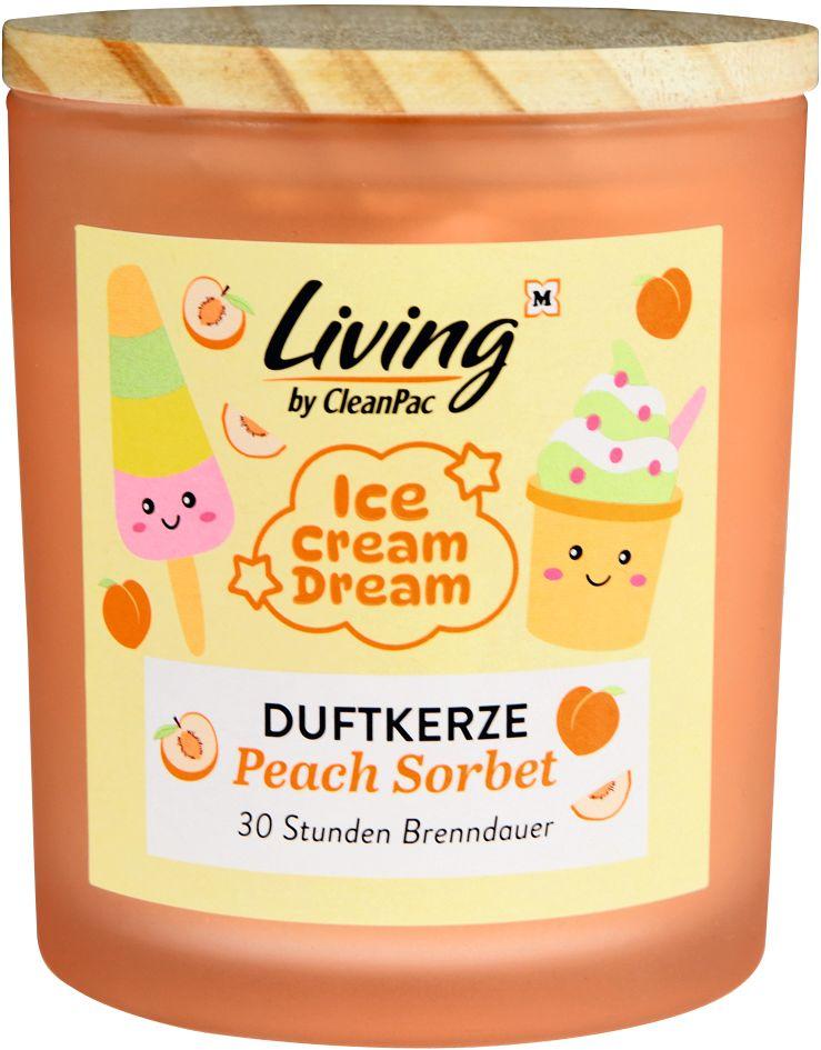 Living by CleanPac Ice Cream Dream PEACH Duftkerze