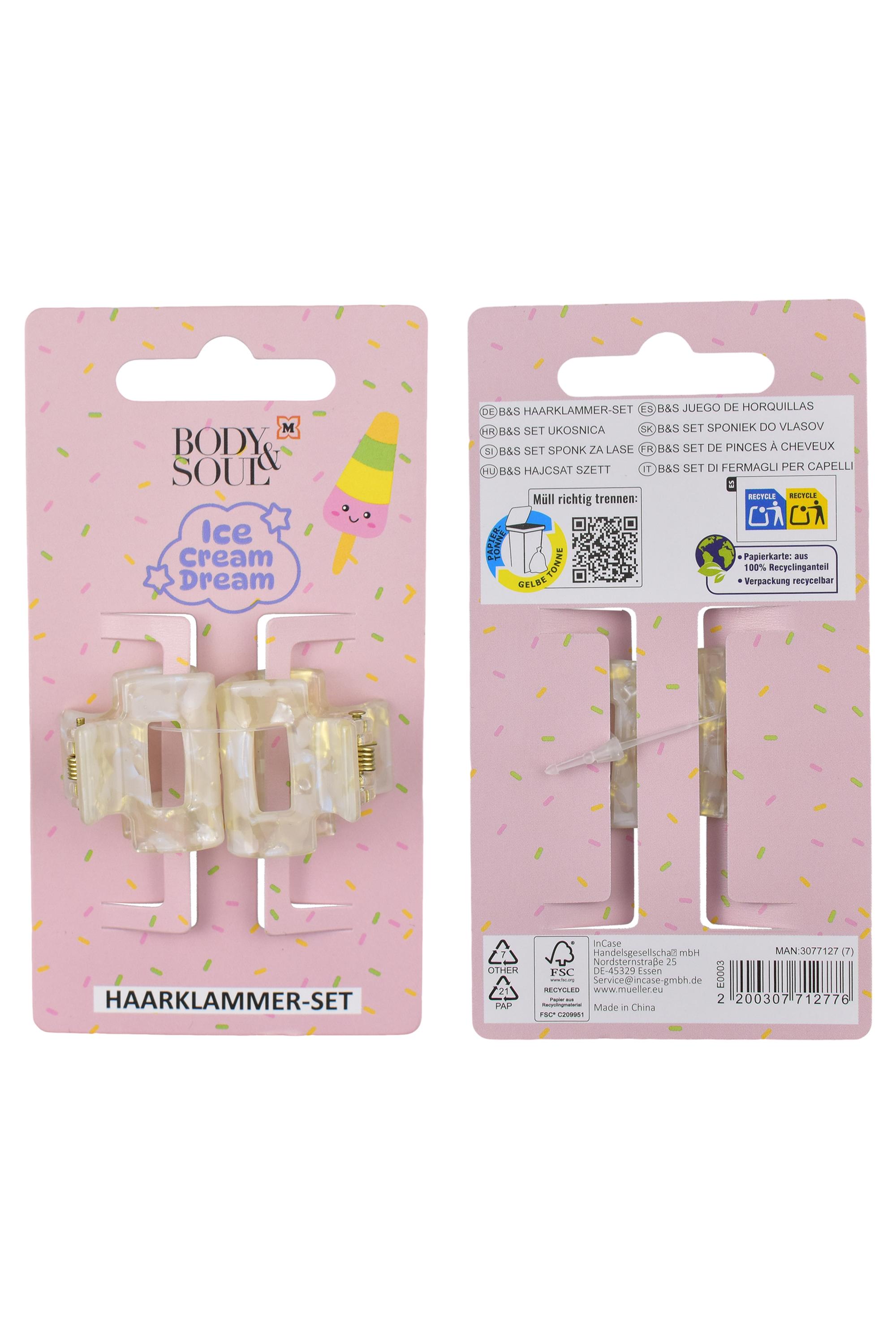 Produktbild BODY&SOUL Haarklammer-Set Ice Cream Dream 4 von 4