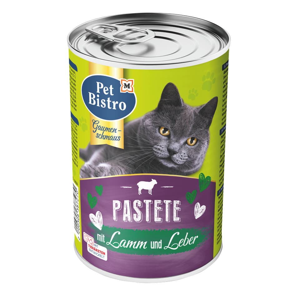 Pet Bistro Katzennassfutter Pastete mit Lamm & Leber