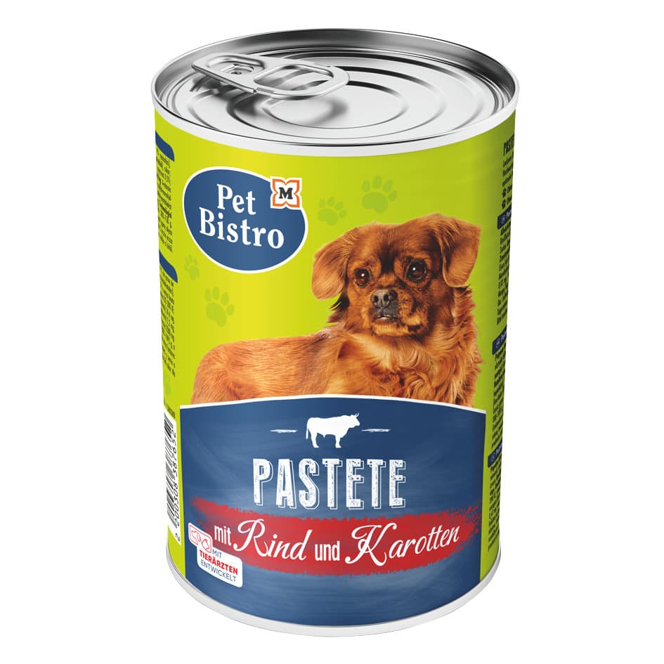 Pet Bistro Hundenassfutter Pastete mit Rind & Karotte