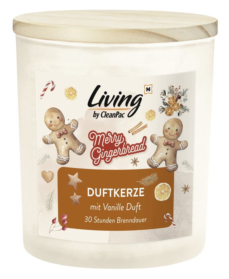 Living by CleanPac Duftkerze im Glas Vanille