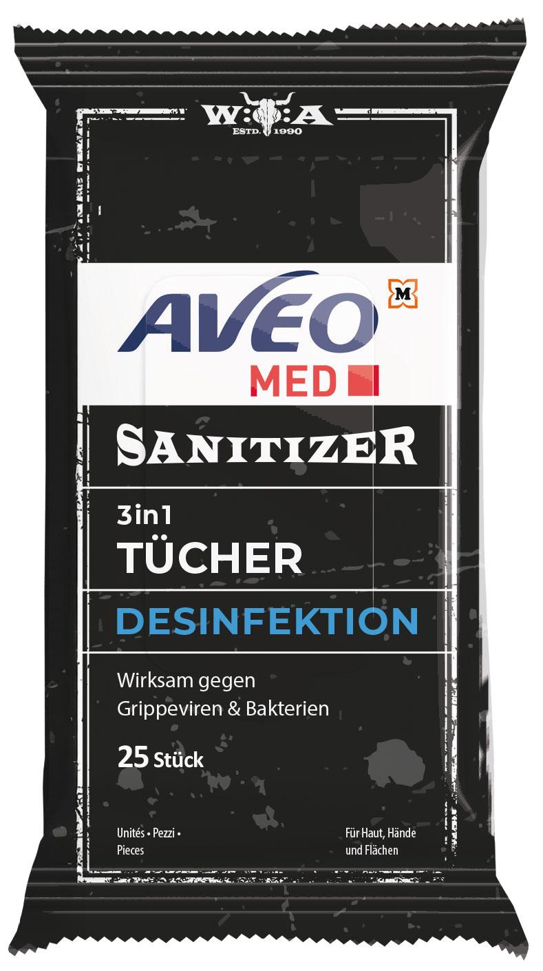 AVEO MED 3in1 Desinfektionstücher Wacken