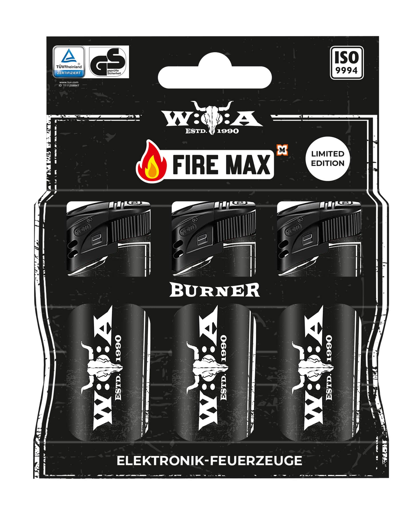 FIRE MAX Elektronik-Feuerzeug Nachfüllbar