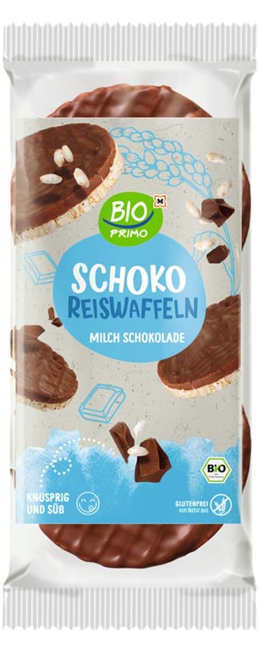 BIO PRIMO Bio Reiswaffeln mit Vollmilchschokolade