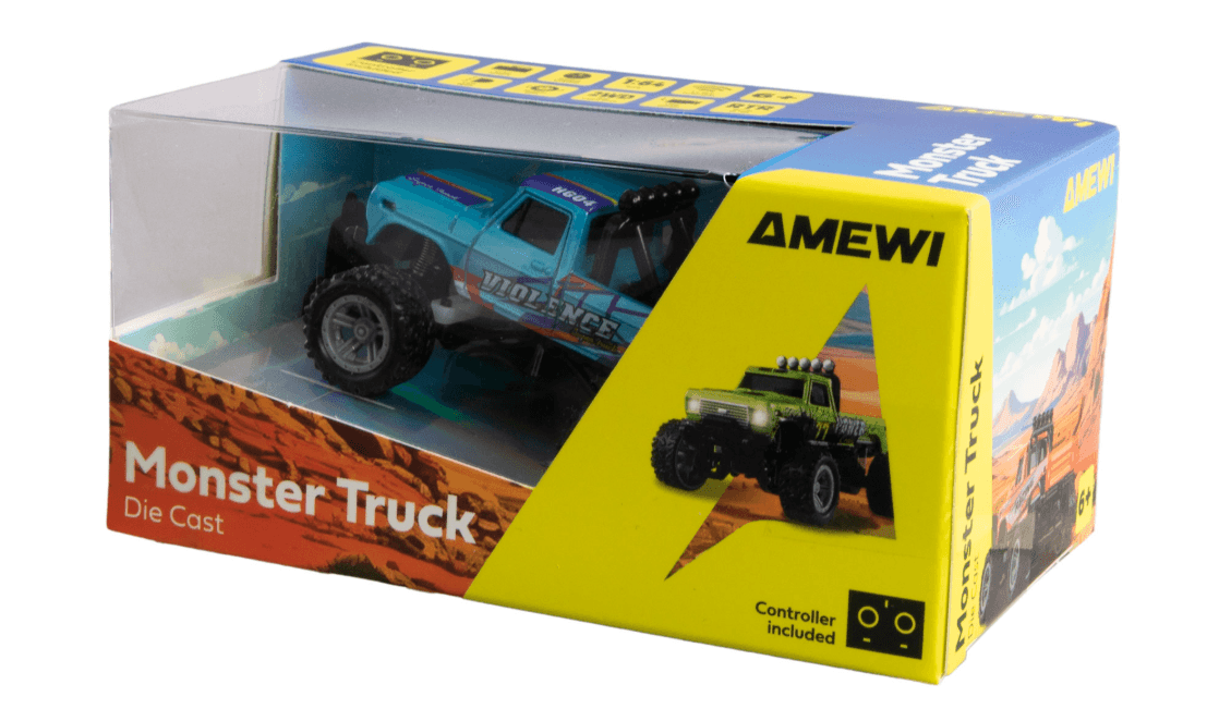 Produktbild Amewi RC-Monstertruck Die Cast 1:64 RTR blau 7 von 7