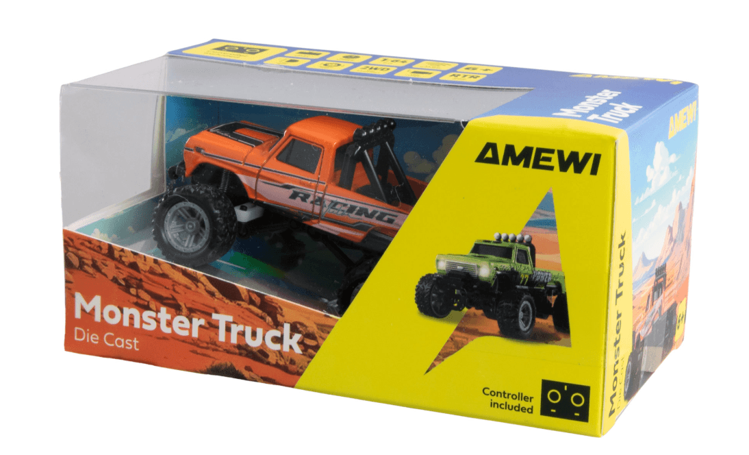 Produktbild Amewi RC-Monstertruck Die Cast 1:64 RTR orange 7 von 7
