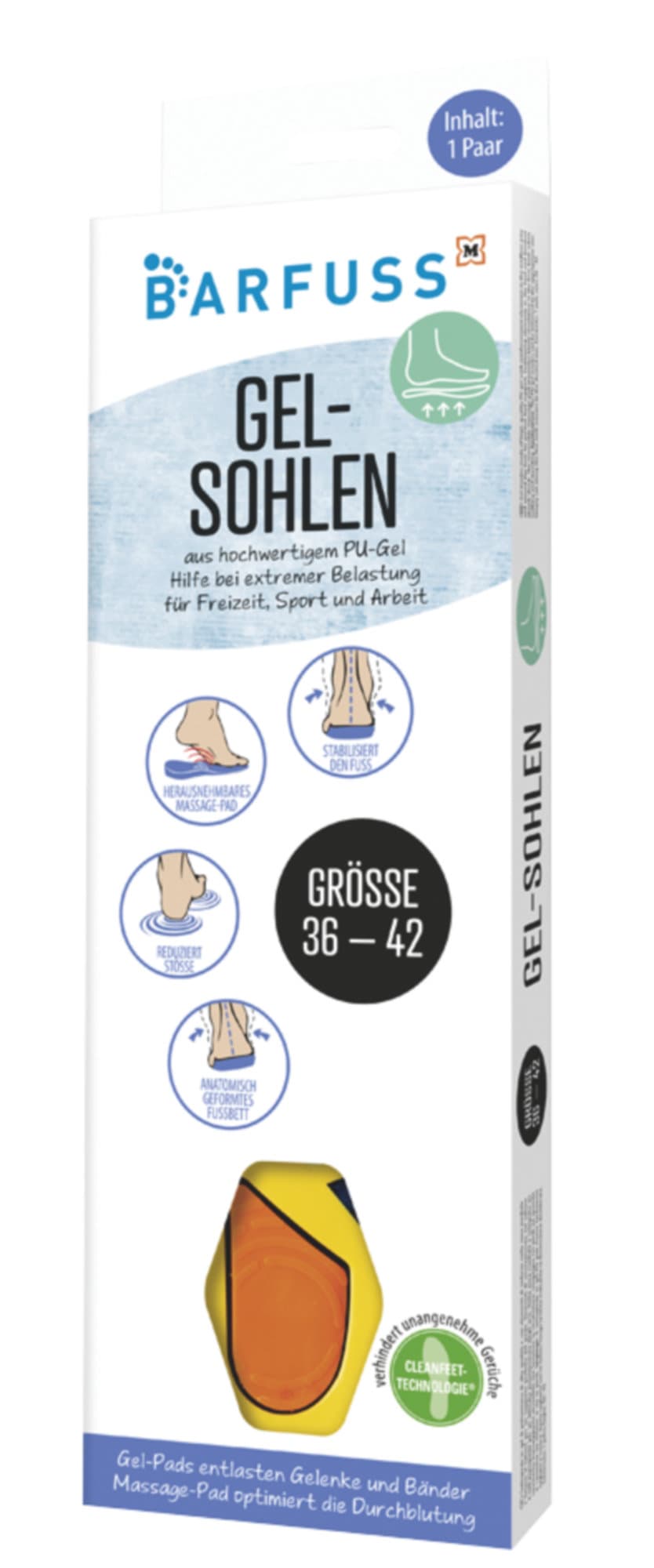 BARFUSS Gelsohle 