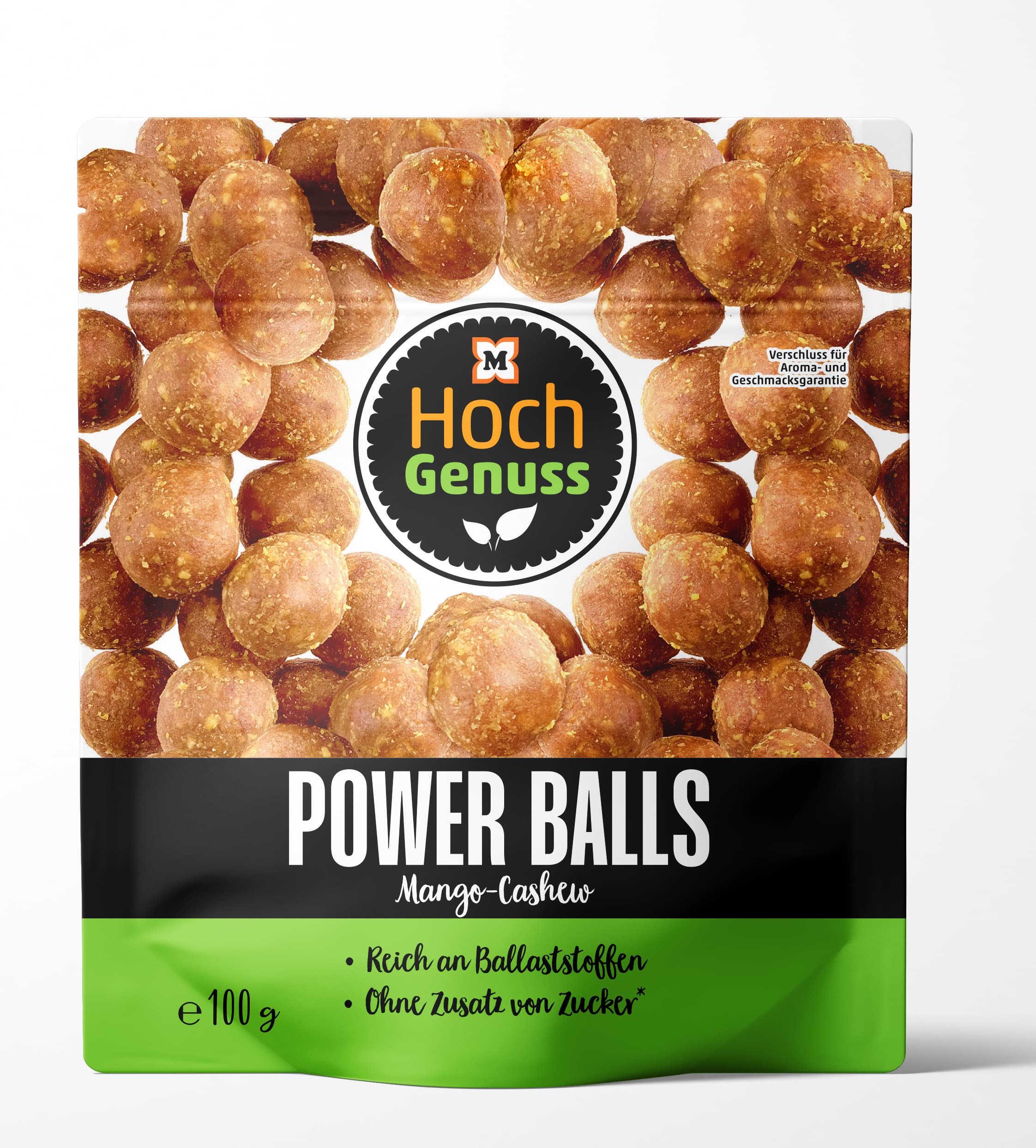 Hochgenuss Power Balls Mango-Cashew