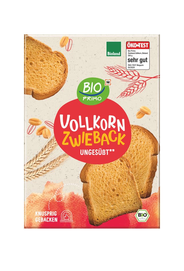 BIO PRIMO Bioland-Vollkorn Zwieback