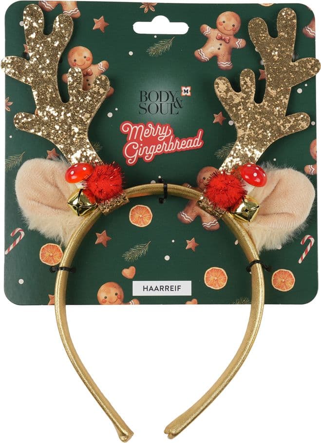 BODY&SOUL Merry Gingerbread Haarreif mit Rentierohren