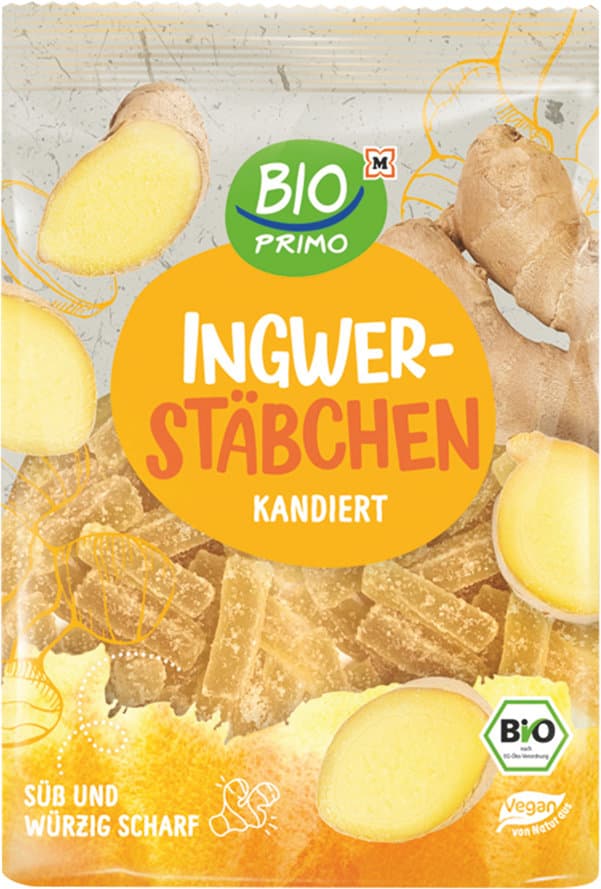 BIO PRIMO Bio Ingwerstäbchen kandiert