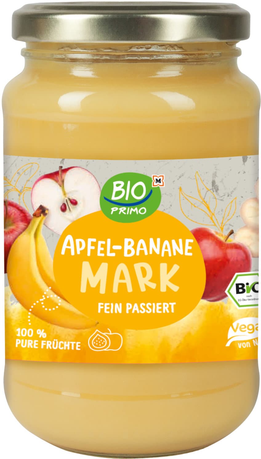 BIO PRIMO Bio Apfel-Banane Mark fein passiert