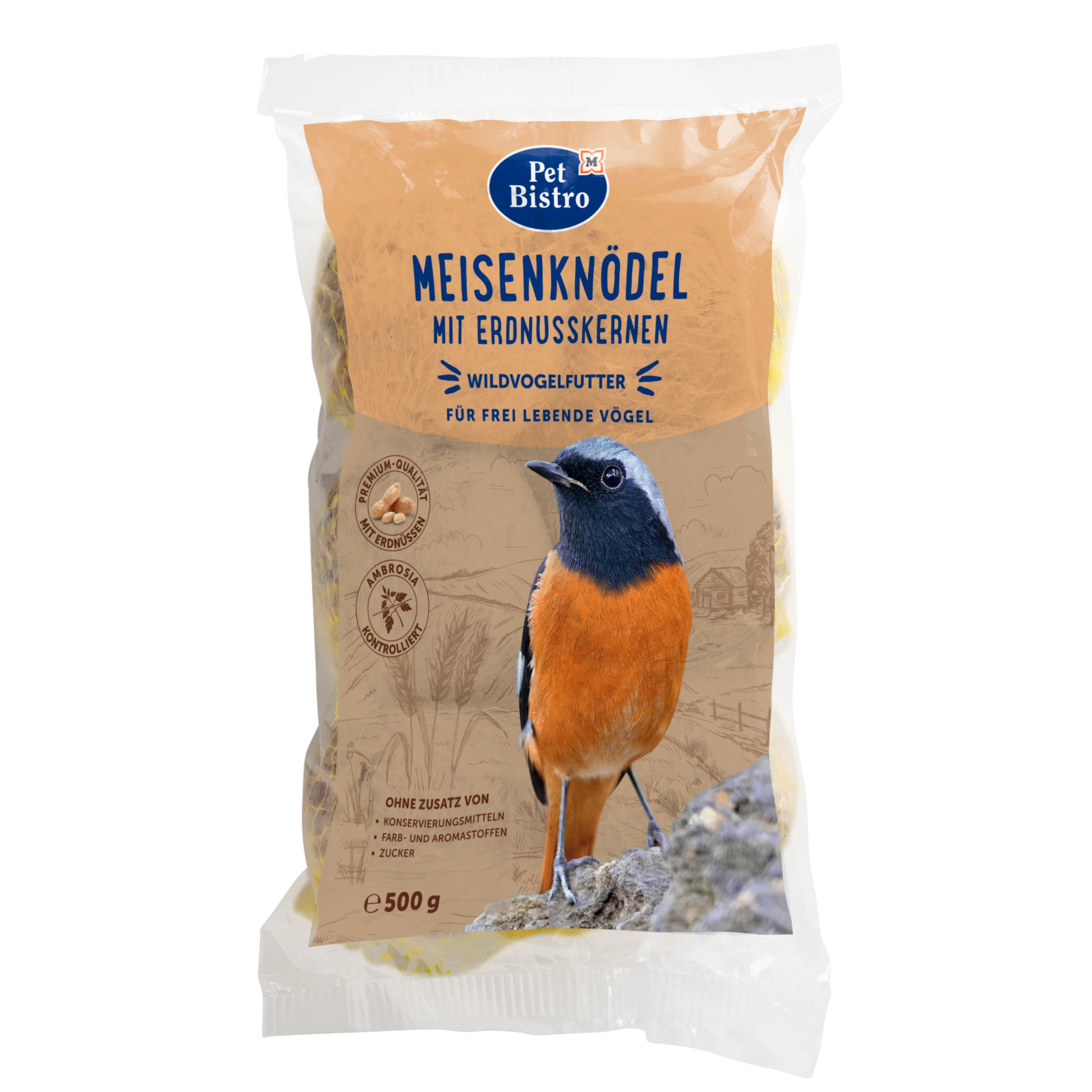 Pet Bistro Vogel Premium Meisenknödel mit Erdnusskernen 