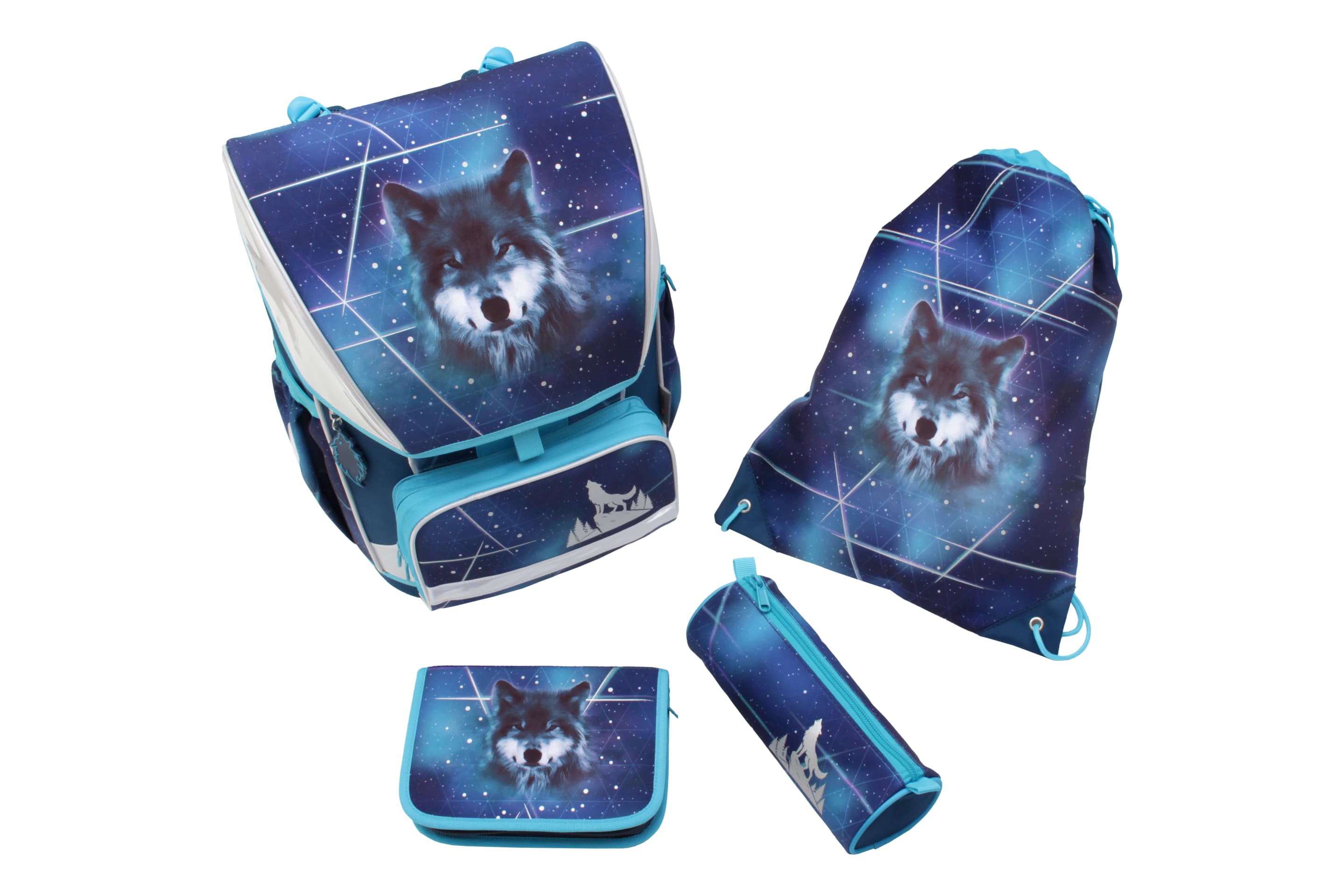 IN@SCHOOL Schulranzen-Set 5teilig Wolf