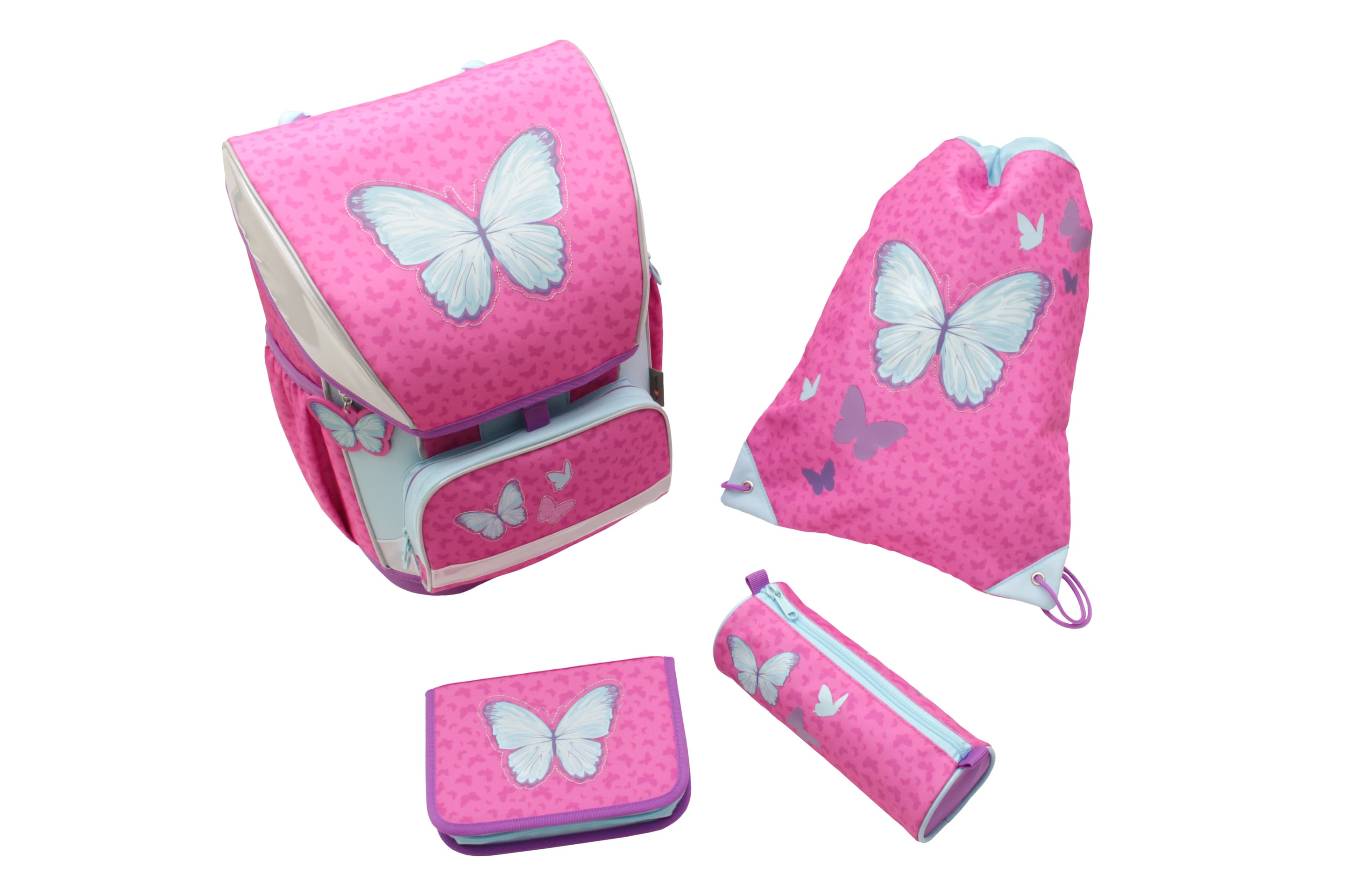 IN@SCHOOL Schulranzen-Set 5teilig Schmetterling