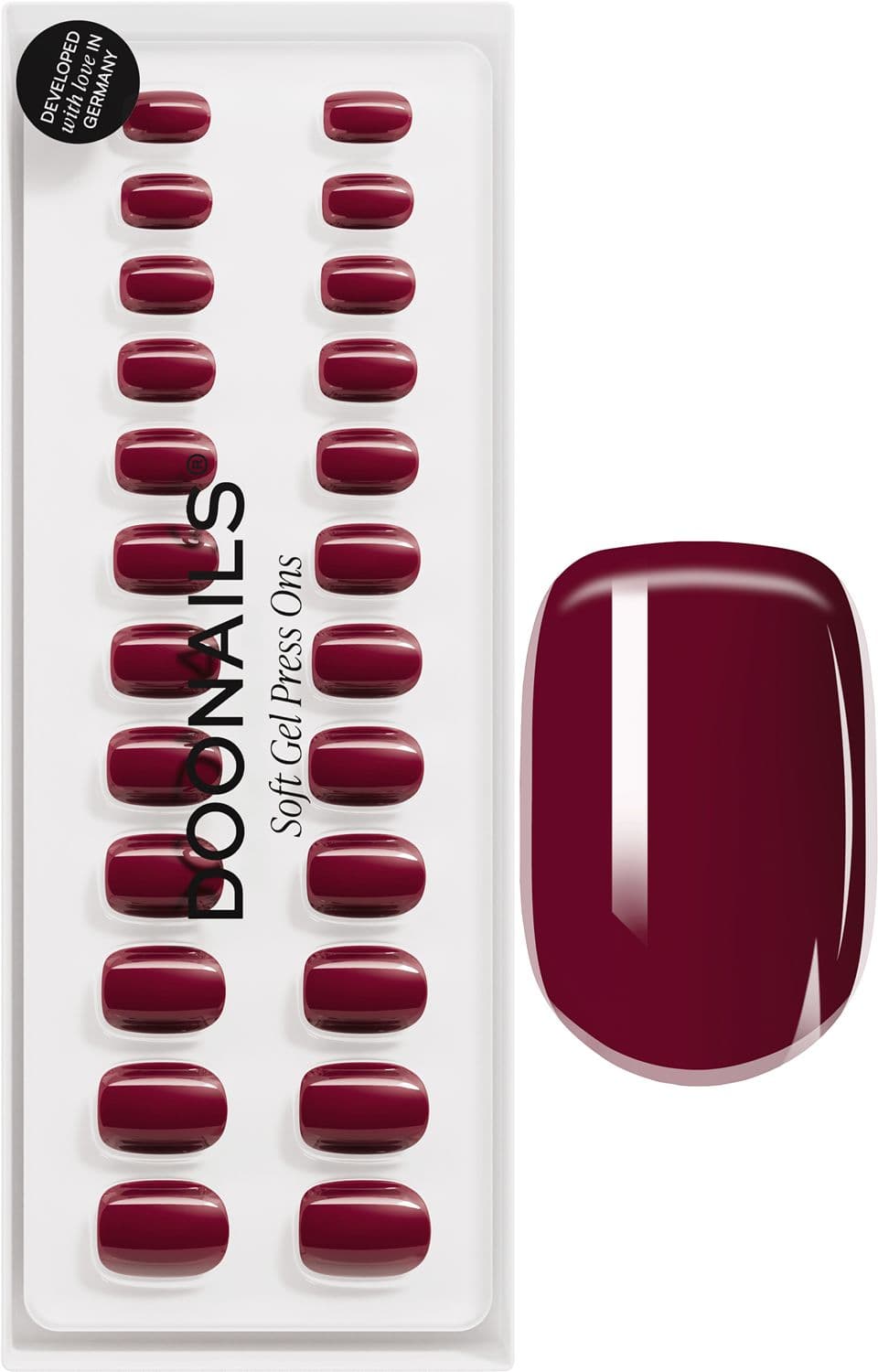 DOONAILS Soft Gel Press Ons Heartbreaker Extra Short Square